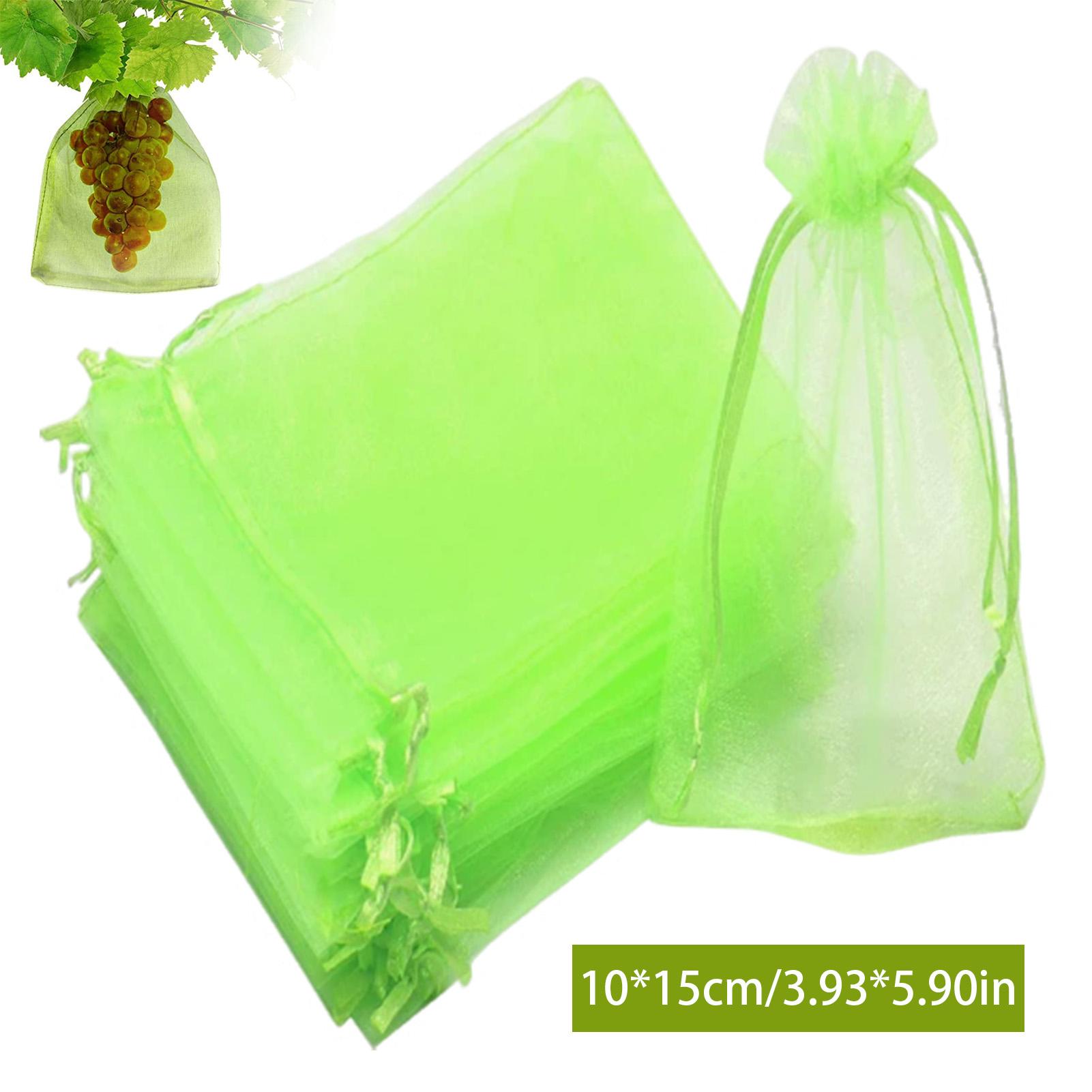 

50PCS Fruit Protection Drawstring Bags Reusable Insect Proof Mesh Bags Pest Barrier Covers for Fruit Tree Plants Garden Supplies