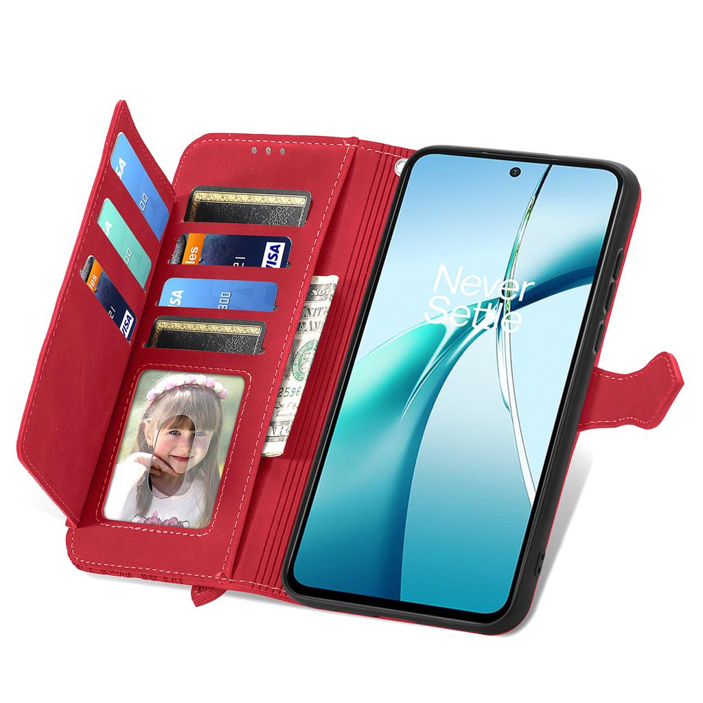 For Xiaomi Poco M8 Pro 5G/Redmi Note 15 Pro+ 5G (Global) Zipper Wallet Case with Strap Flower Imprint PU Leather Phone Cover