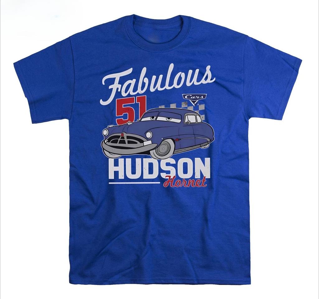 2025 Disney Retro Pixar Cars Fabulous Hudson Hornet Doc Hoodie Tshirt Men Women Unisex AC591 Hort Sleeve High Street