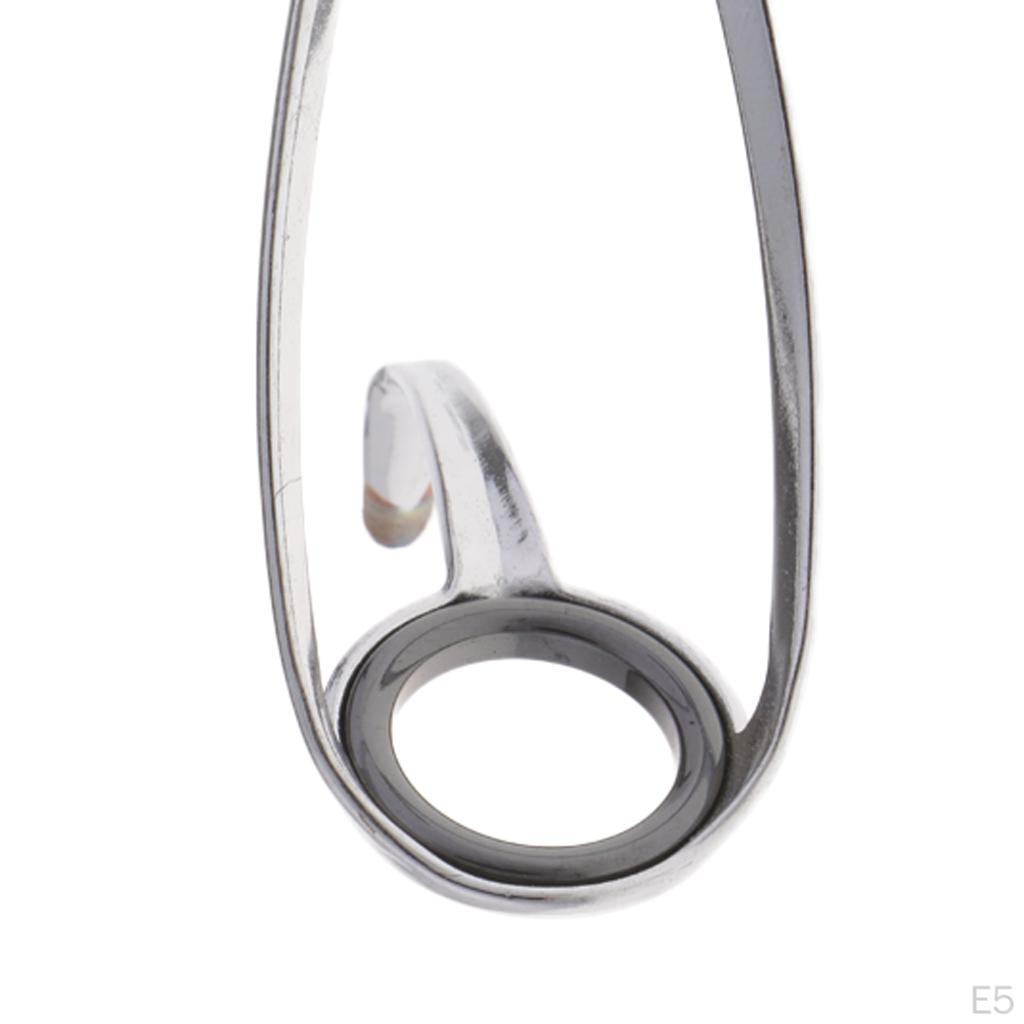 5 Pieces SIC Fishing Rod Guides Double Leg for Building