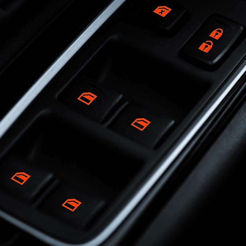 Car Luminous Night Light Switchs Stickers Door Window Lift Button Stickers Car Styling Auto Interior Decoration Button Stickers