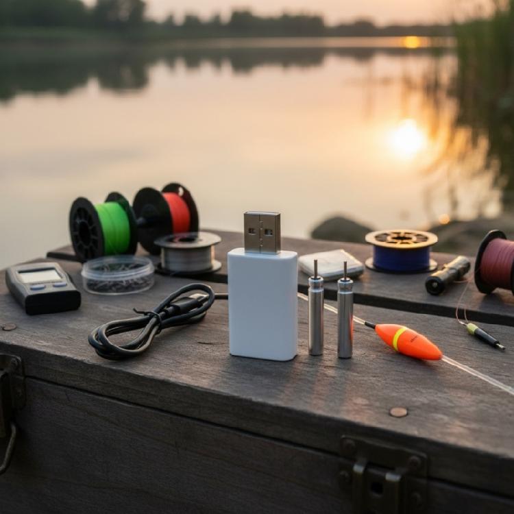 2 In 1 CR322 Charging System Double USB Port Design For Fishing Float Devices Batteries Included