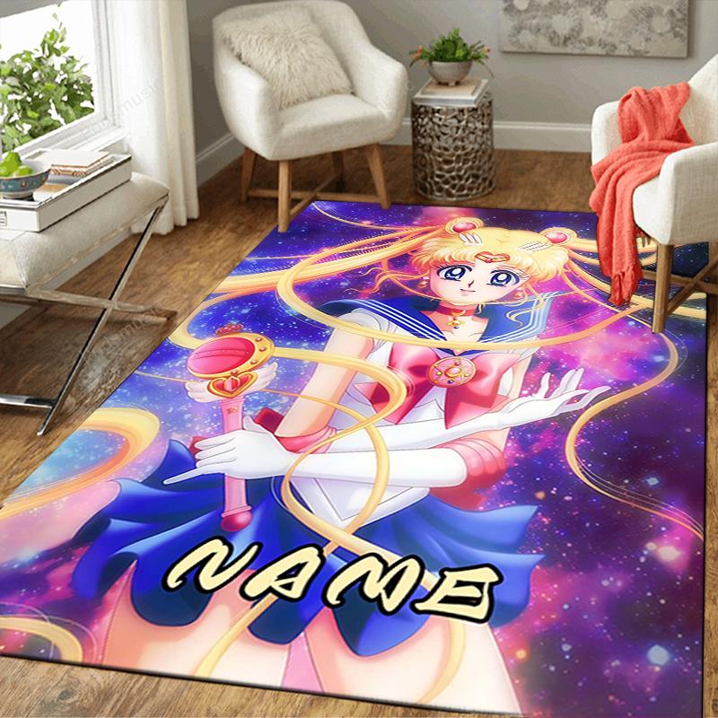 Custom 1Pc Super Sailor Moon Adventure Rug Office Carpet Indoor Outdoor Entrance Doormat Nonslip Soft And Comfortable Living Room D2915251