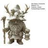 Huaqianguhh Dwarf Wizard Figurine, 3D Printed Fantasy Mage Statue, Forest Sorcerer Decor for Desk Shelf, Easter Gift Collectors Board Game Fans
