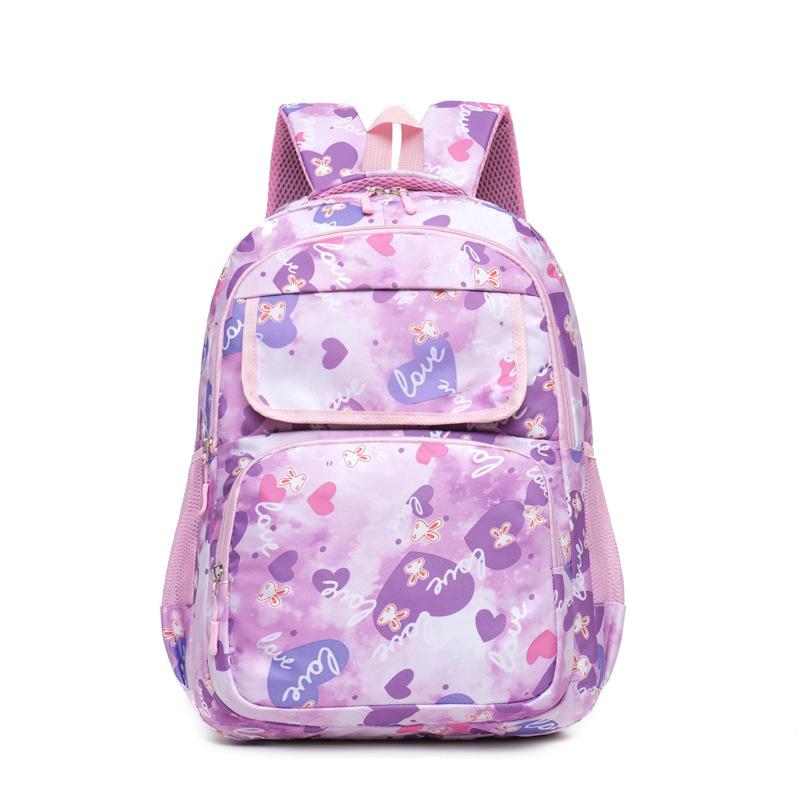 Casual light primary and secondary school backpack campus cartoon multi-color large-capacity backpack spine backpack