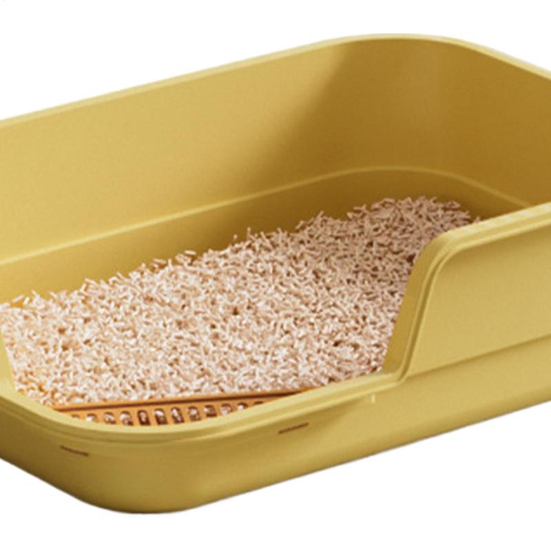 Semi Enclosed Cat Litter Box Anti Splashing Cat Toilet Sand Box with Litter Shovel Pet Bedpan Tray Pet Cleaning Supplies