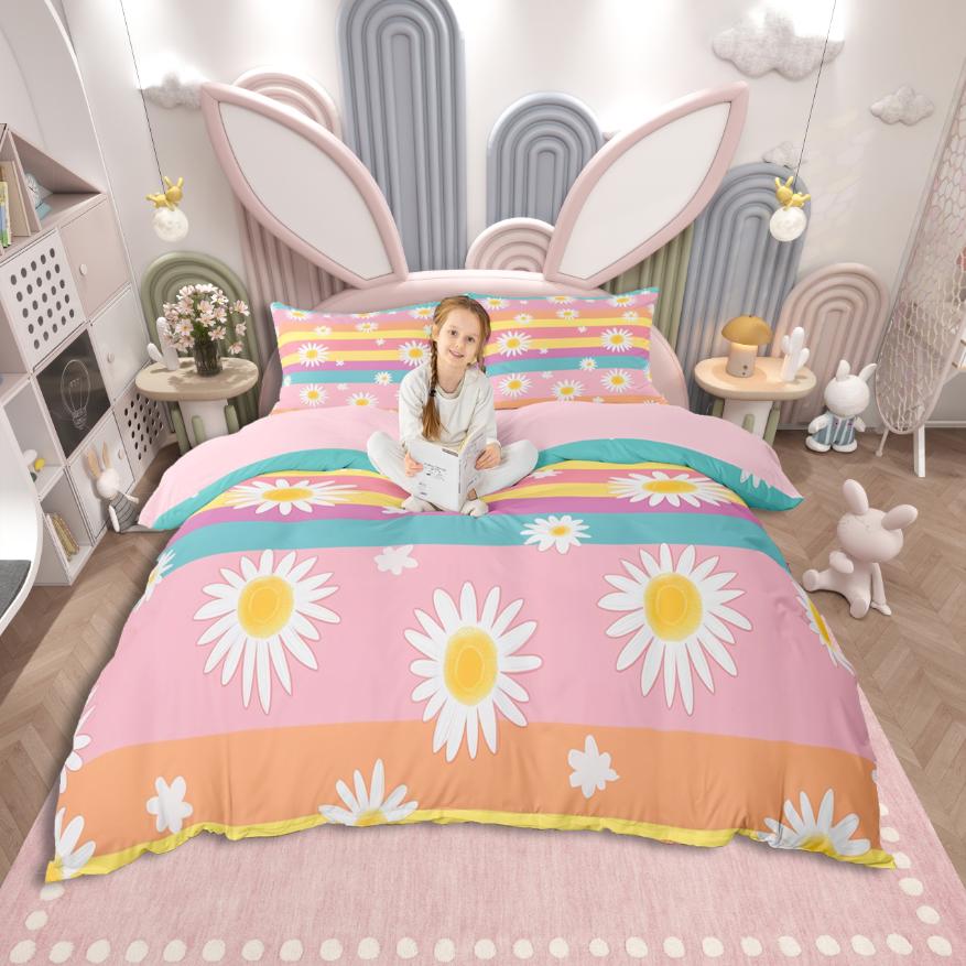 

Comforter Homewish Orange Sunflower Rustic Floral Bedding Setwatercolor Flower Bed Set For Girls Kids Comforter (quilt)-EU Single(135*200cm)3pcs