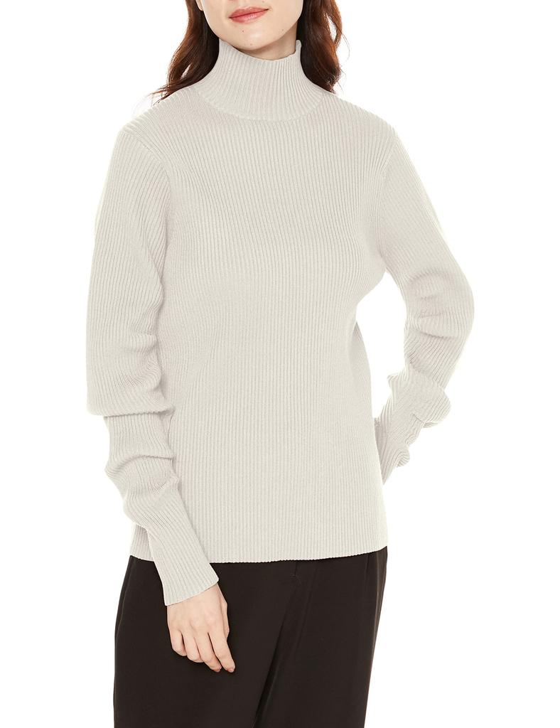 Mila Owen Sleeve Design High Neck Knit Pullover 09WNT225075 IVR 1 Women's