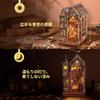 FUNPOLA 3D Wooden Whispering Magical Infinity Book Nook Relaxing DIY Miniature Dollhouse with LED Bookshelf Craft Adult Middle 315 Pieces Puzzle,