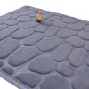 Coral Fleece Cobblestone Embossed Bath Mats - Absorbent, Simple Solid Color Door Mats