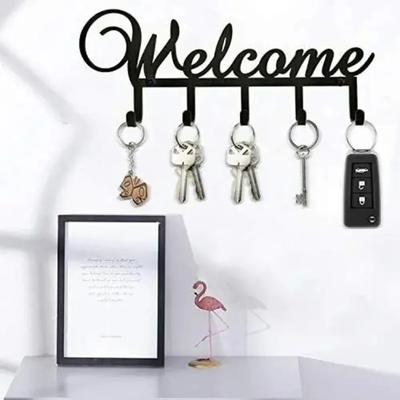 1pc Key Holder for Wall Key Hooks Premium Metal Rack with 5 Hooks for Home Decor for Living Room/Home Decoration