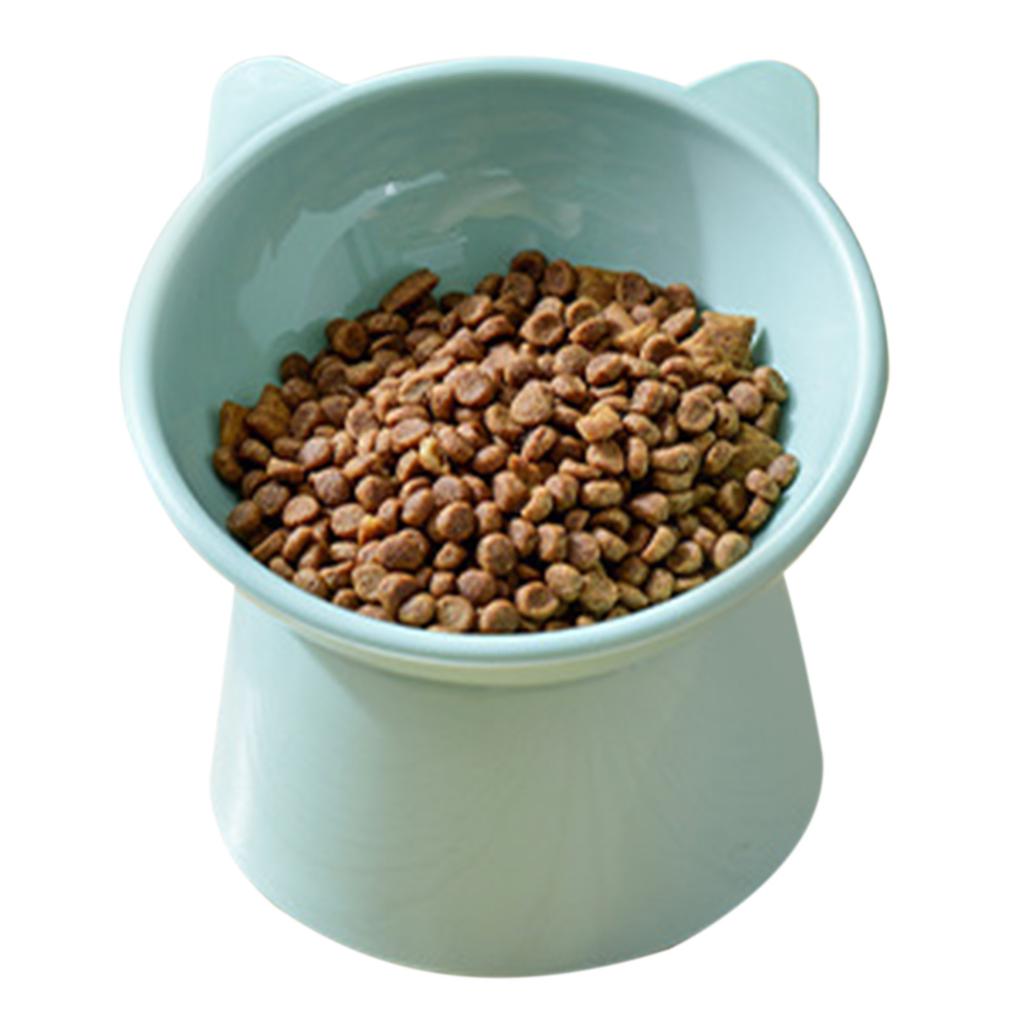 Cat Food Bowl Elevated Tilted Raised Easy To Clean Pets Feeder Water Bowl for Small Dogs
