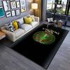 Spiritual Area Rug, Viking Celtic Dragon Sword Green Poster, Living Room Decor, Non-Slip Mat