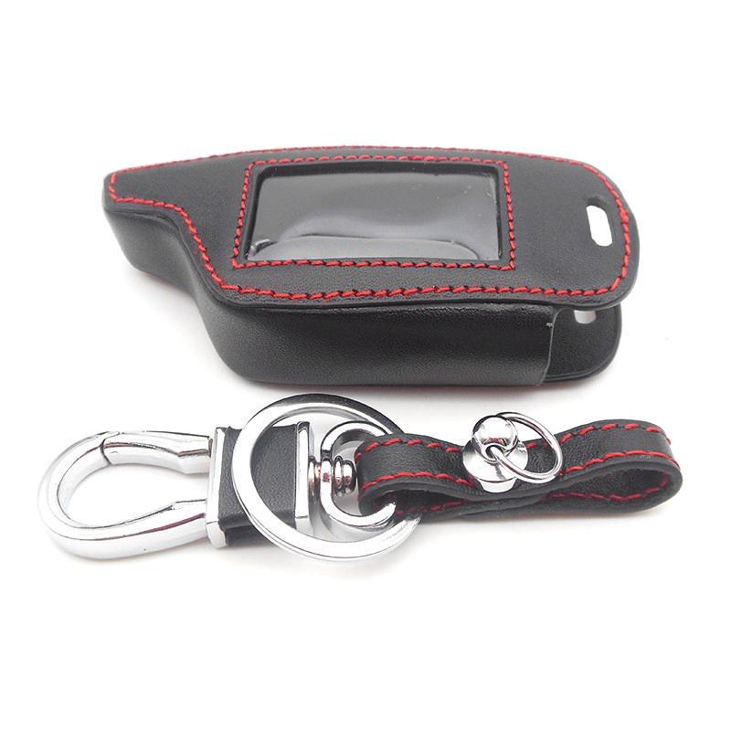 

Россия A91 кожаный автомобильный брелок защитный чехол для России A61/B6/B61/B9/B91/V7 LC чехол для ключей аксессуары Russia B9 Leather Case красный/чёрный