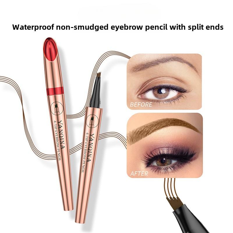 Liquid Brow Pencil Waterproof Impermeable Water Eyebrow Pencil Simulation Four Claw Eyebrow Pencil