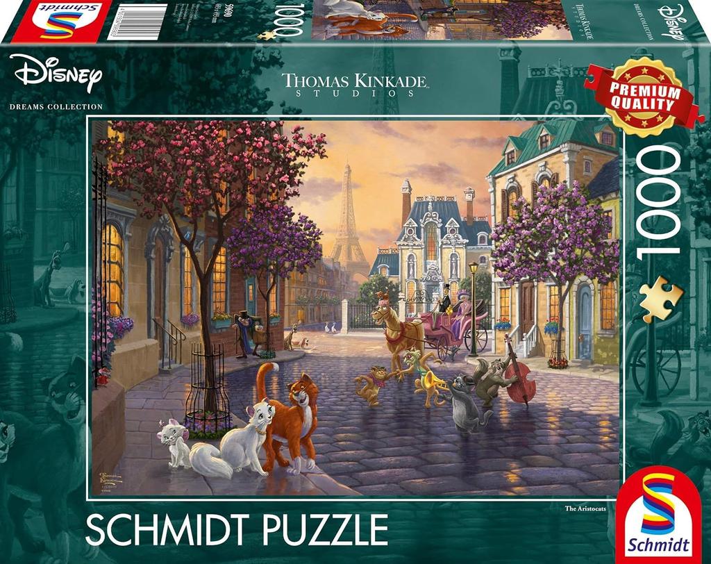 1000dílné Disney puzzle Thomas Kinkade Aristokočky Aristokočky Puzzle skládačka unisex děti dospělí dárek paralelní dovoz produktu [Položka]
