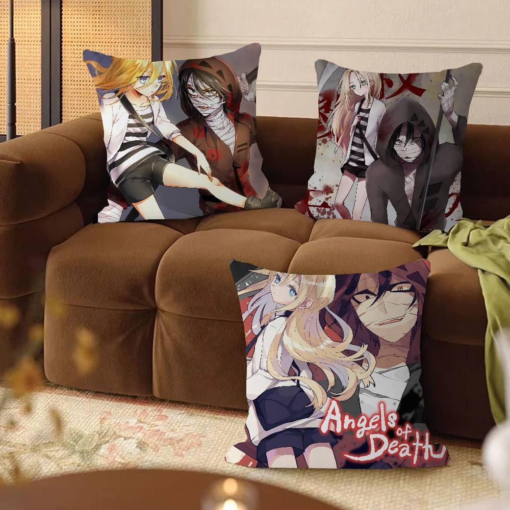 Cartoon Animation A-Angels Of D-Death Pillow Cushion Cover Pillowcase Living Room Sofa Home Decor Customized