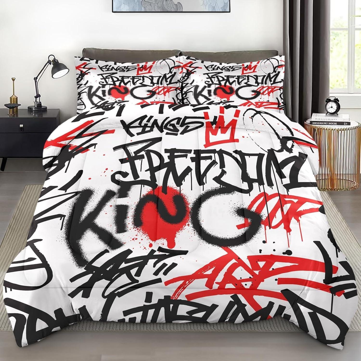 

Comforter Pock And Roll Bedding Set 3D Printed Soft Skin-Friendly Single King Size Fashion Music Festival Comforter (quilt)-EU Single(135*200cm)3pcs