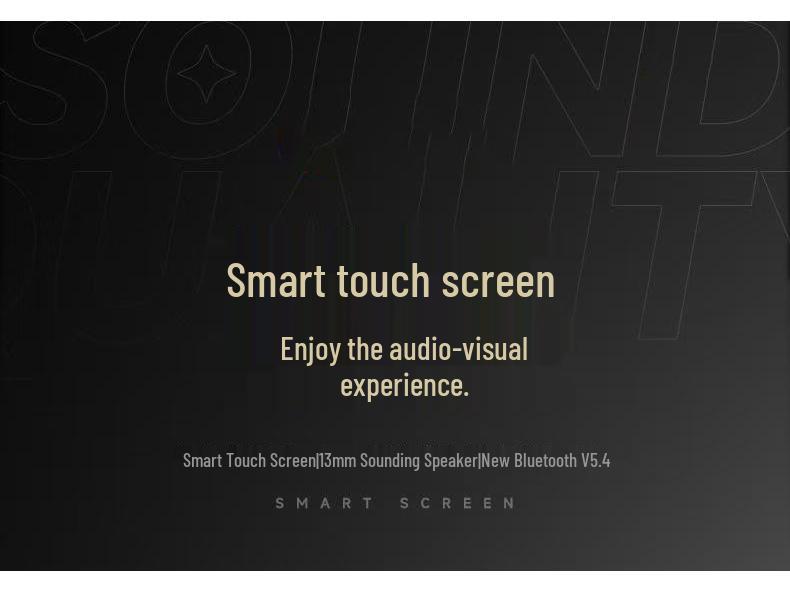 Bluetooth Noise-Cancelling TWS Earphones with Color Touch Screen for Sports and Music