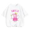 Casual Street Wear Tee Cute Cartoon Print Summer Trendy Kids Crew Neck Pig Boys Girls 3 14