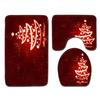 Christmas Bathroom Floor Mat Toilet Three-Piece Set