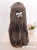 Lolita Long Straight Blue Wood Grey Hairband Synthetic Wig