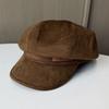 Retro Suede Octagonal Hat Women's Autumn and Winter British Short-brimmed Cap Small and Versatile Retro Newsboy Hat