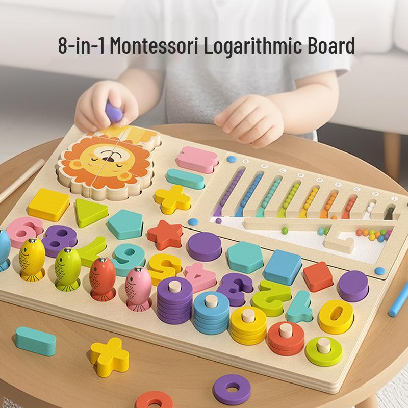 Montessori Wooden Puzzle Board for Toddlers Aged 1-3: Early Education Building Blocks Toy