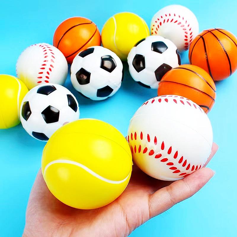12Pcs Expression Soft Balls Toy Beach Sponge Stress Ball Squeeze Smiley Face Pu Foam For Kids Adult Sports Decompress Toy Ball