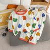 Conjuntos para niños Ropa de estar en casa Pijamas de manga larga para niños Lindo diseño Tejido ligero y cómodo Conjunto de ropa de dormir
