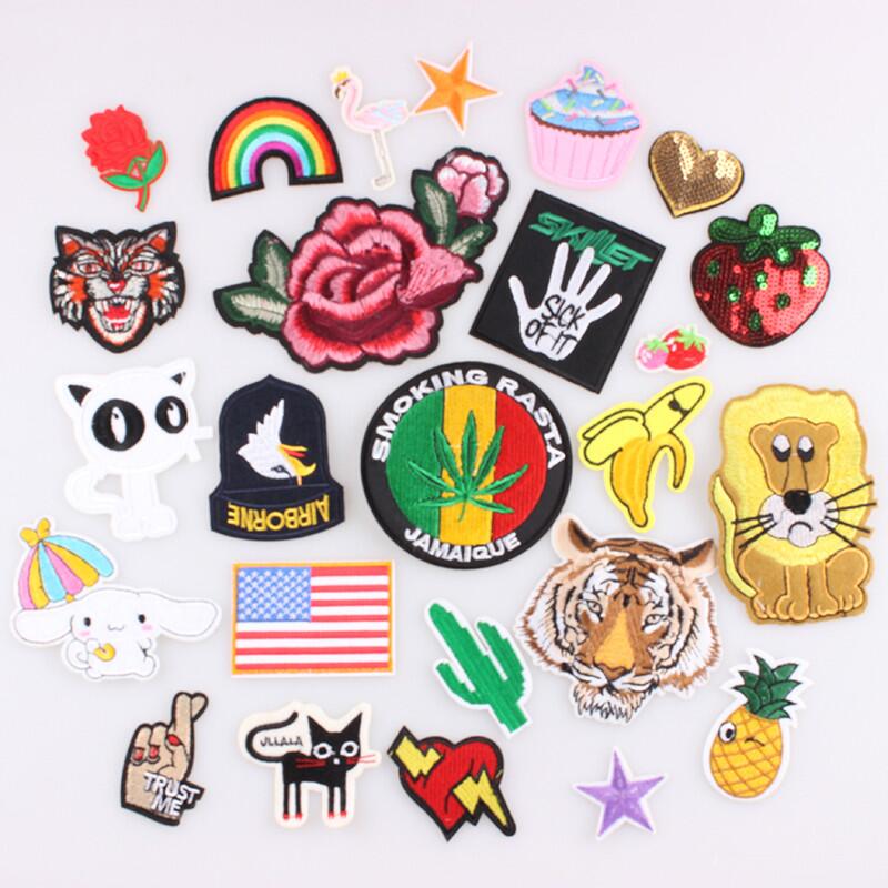 DIY Embroidered Cute Cat Sew Iron On Badge Patches Clothing Fabric Applique