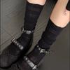 Lolita Sweet Socks Women Mesh Hollowed Out Thin Retro Flower Lace Socks Ladies Calf Socks