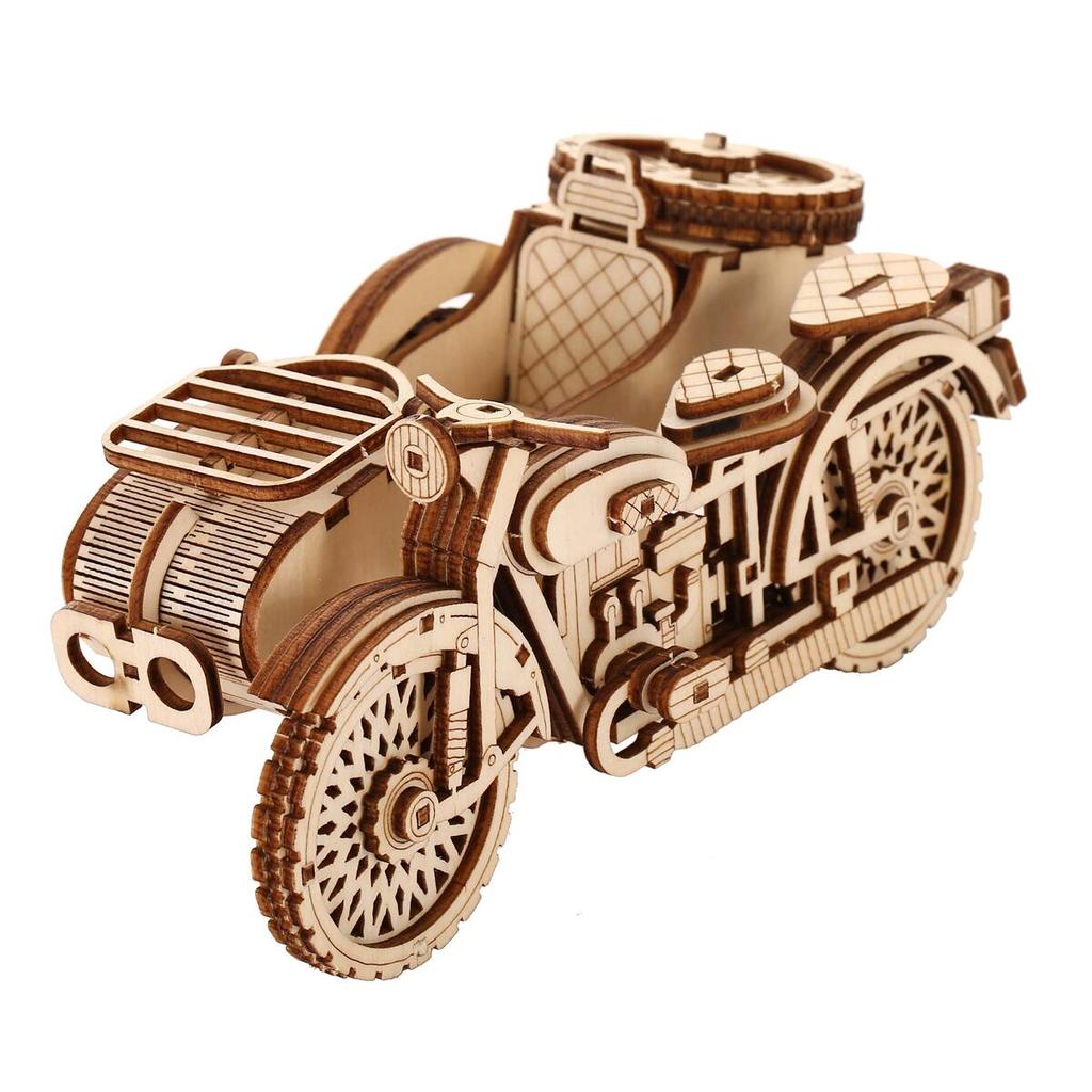 Retro Tricycle DIY Car Model 3D Wooden Puzzle, Toy Model Making Tool Kit, Educational Toy Car Series, Creative Gift