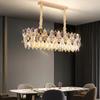 Luxury LED Light Crystal Ceiling Chandeliers Pendant Oval Modern Hanging Lamps for Ceiling Home Decoration for Dining Room Decor