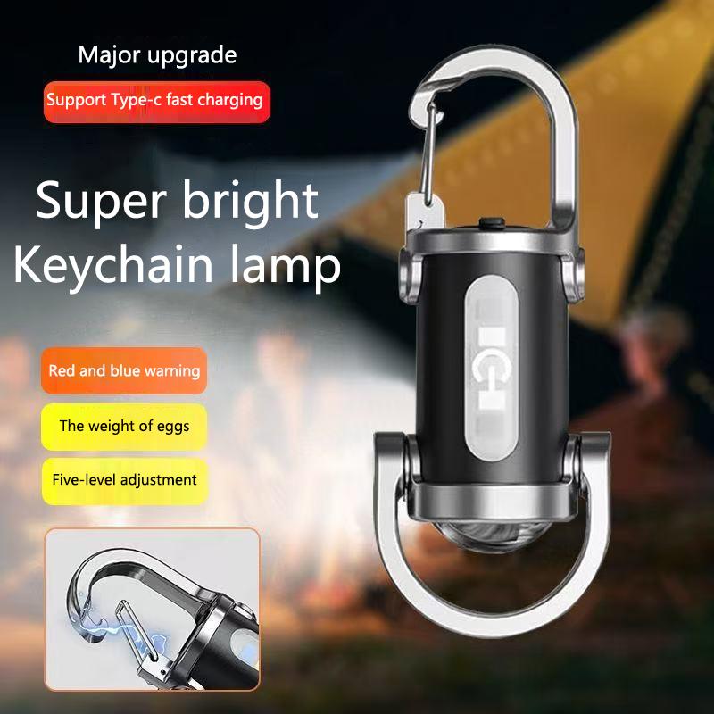 Led Keychain Flashlight Multifunctional Cob Work Light Keyring Practical Inspection Light Key Chain For Outdoor Activities