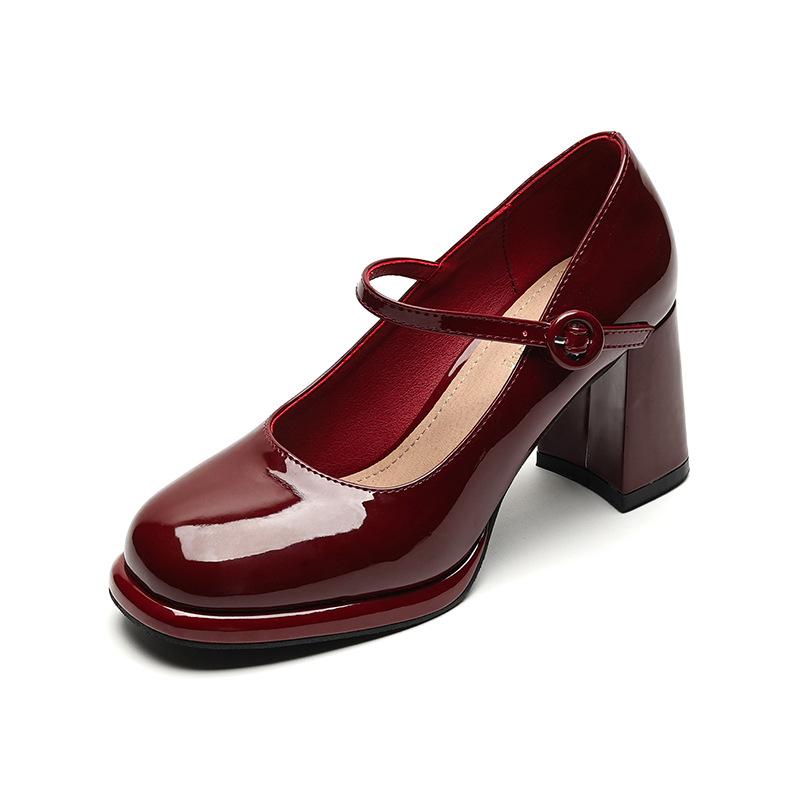 Sieviešu Mary Jane Pumps Zempapēžu kleitas
