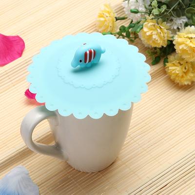 Cute Anti-dust Silicone Glass Cup Cover Coffee Seal Lid Cap