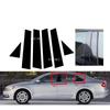 6pcs Glossy Black Silvery  Trim Pillar Posts  Fit For VW Passat 2011-2018 2017 2016 Door Side Cover Decoration Stickers Set