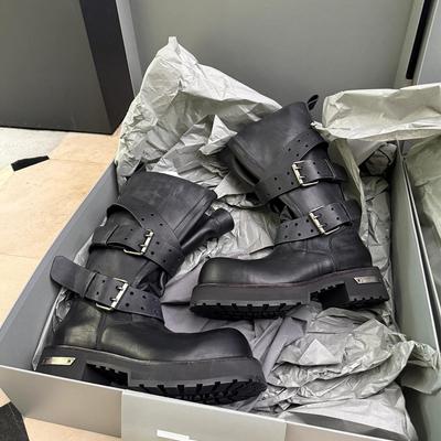 Klamra do paska w stylu retro Bajia jad duża głowa zapięcie na sznurek duża rura obwód grube dno podwyższenie buty motocyklowe