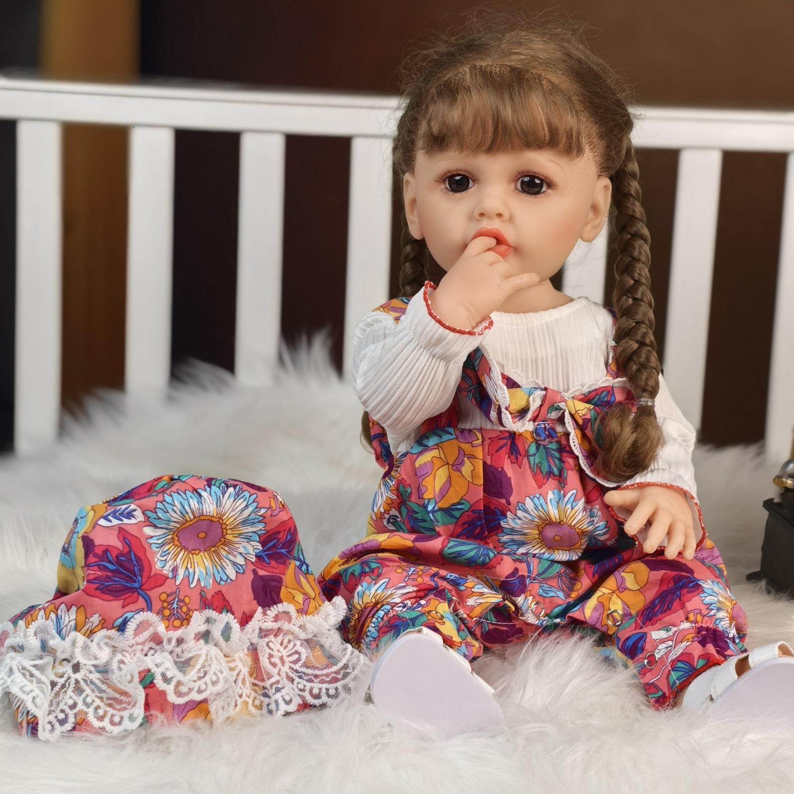 Украшение на Хэллоуин 55 см Реалистичная кукла-реборн Полностью силиконовая виниловая — фото 4