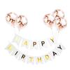 Happy Birthday Flag Sequined Balloon Set Birthday Room Living Room Confession Decoration Simple