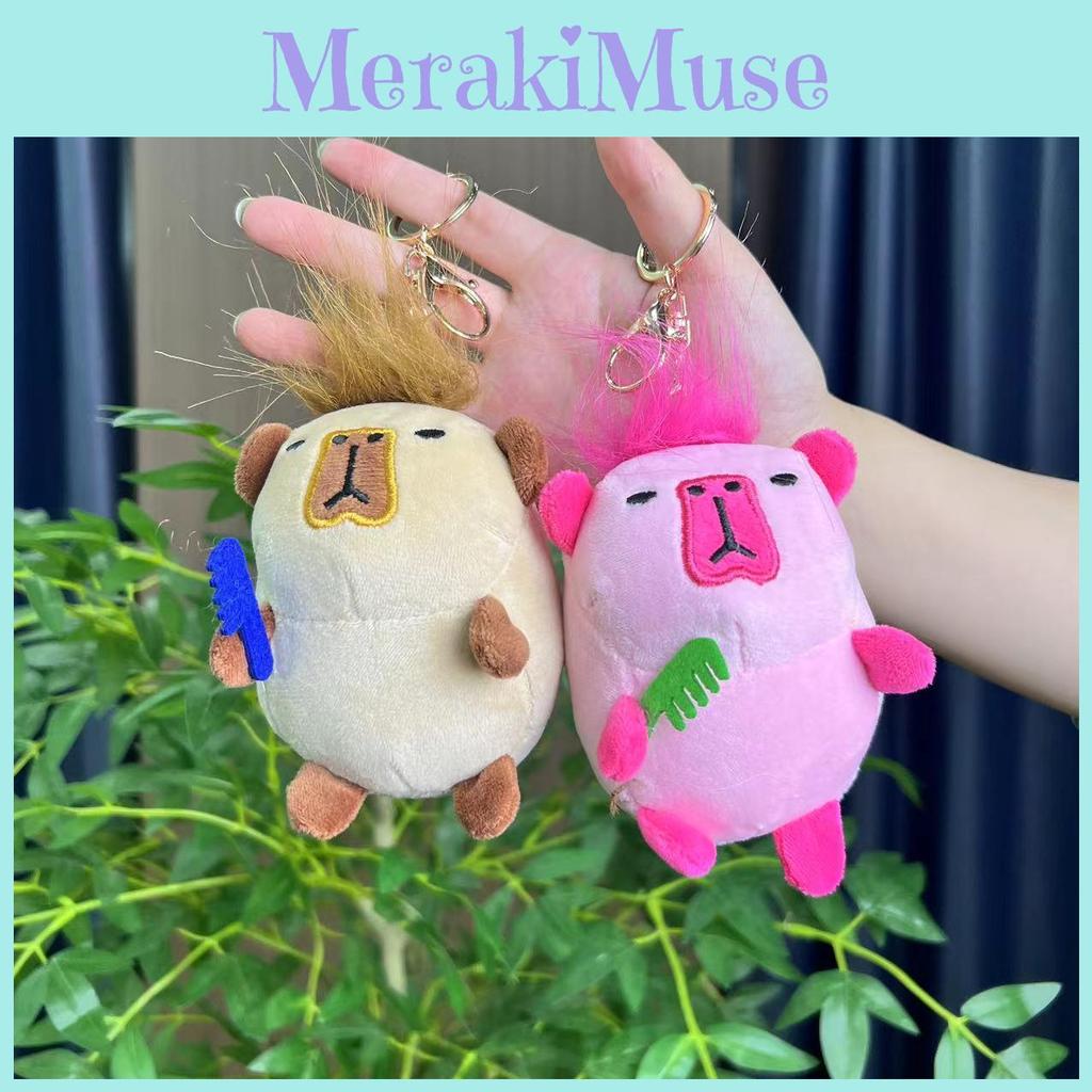 Quirky Capybara Creative Plush Toy Keychain Fun Backpack Decoration Cute Gift