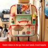 Korean Cartoon Car Seat Back Organizer with Reinforced iPad Holder - Multifunctional Storage Bag