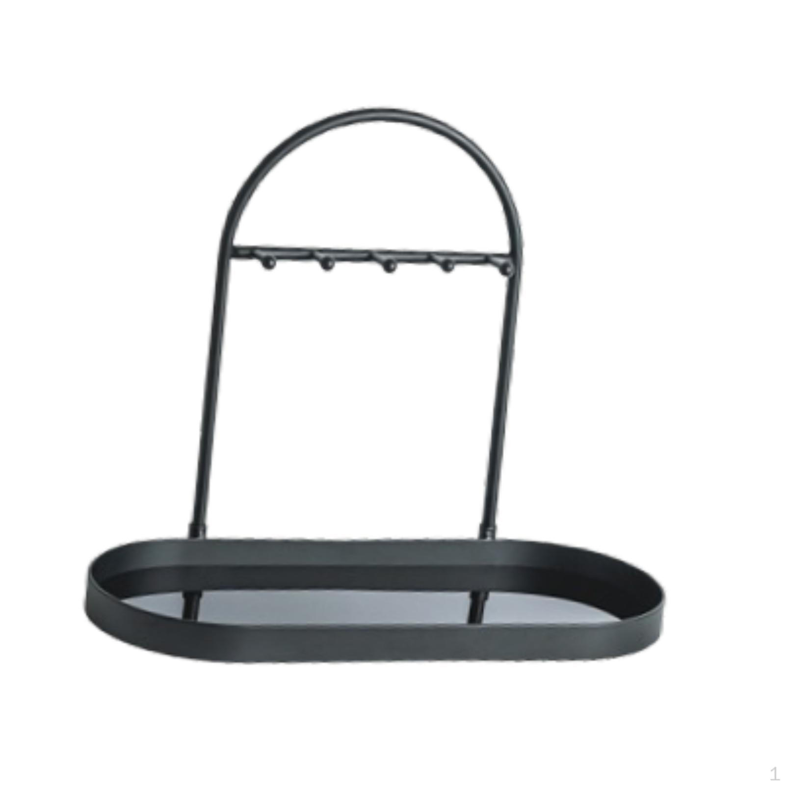 

Подставка для сережек и ожерелий с держателем для ключей для дома чёрный