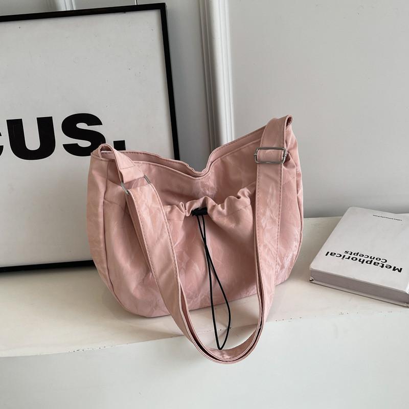 Spacious Drawstring Bucket Bag For Women Trendy Casual Tote Bag In Elegant Colors