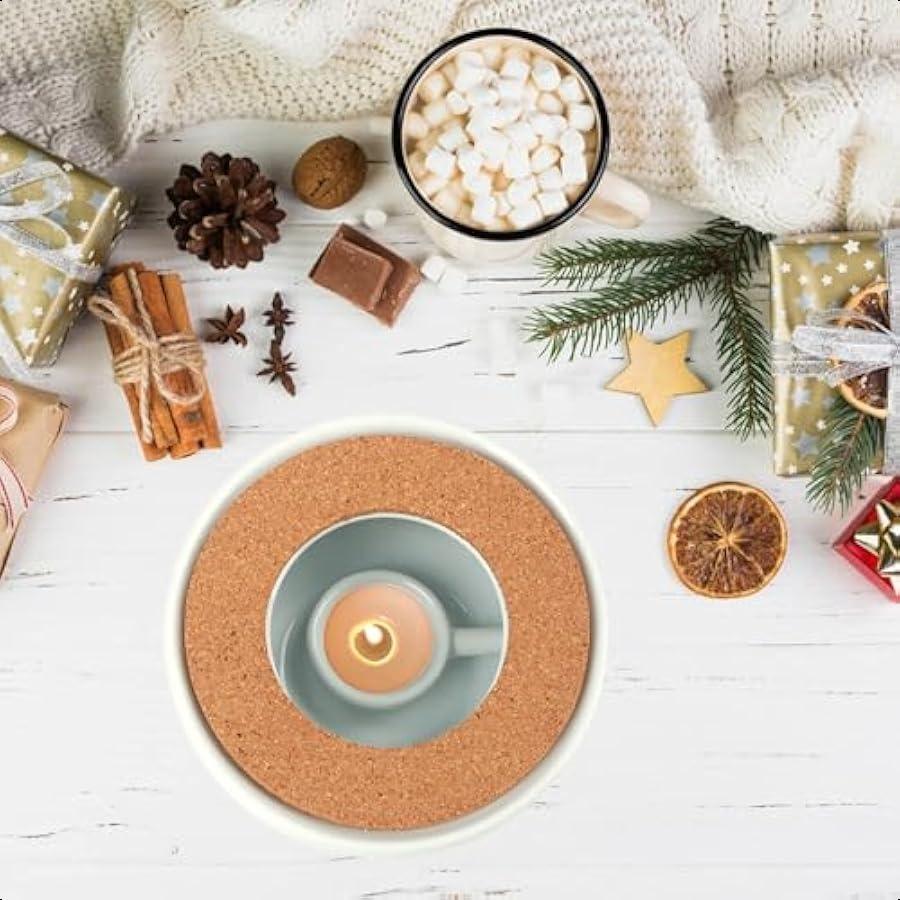 KAYCROWN Teapot Warmer Ceramic Tea Warmer for Teapot Tealight Warmer with Tealight Holder for Heating Coffee Milk Tea Warmer Te