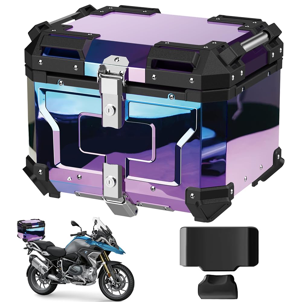 

WANDA Motorcycle Rear Box Rear Box Aluminum Large Capacity Completely Uses Stainless Steel Hinge Top Case Bike Box Pannier Case Bike Case Lightweight