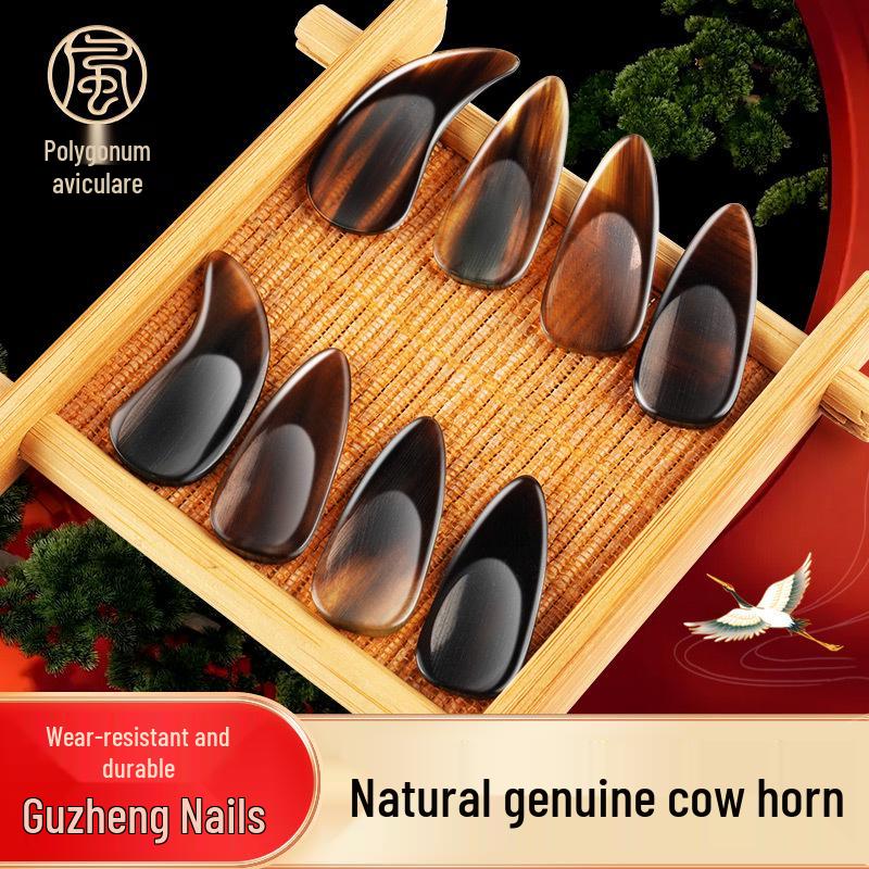 Natural Buffalo Horn Guzheng Finger Picks for Children, Beginners, Adults, and Professionals