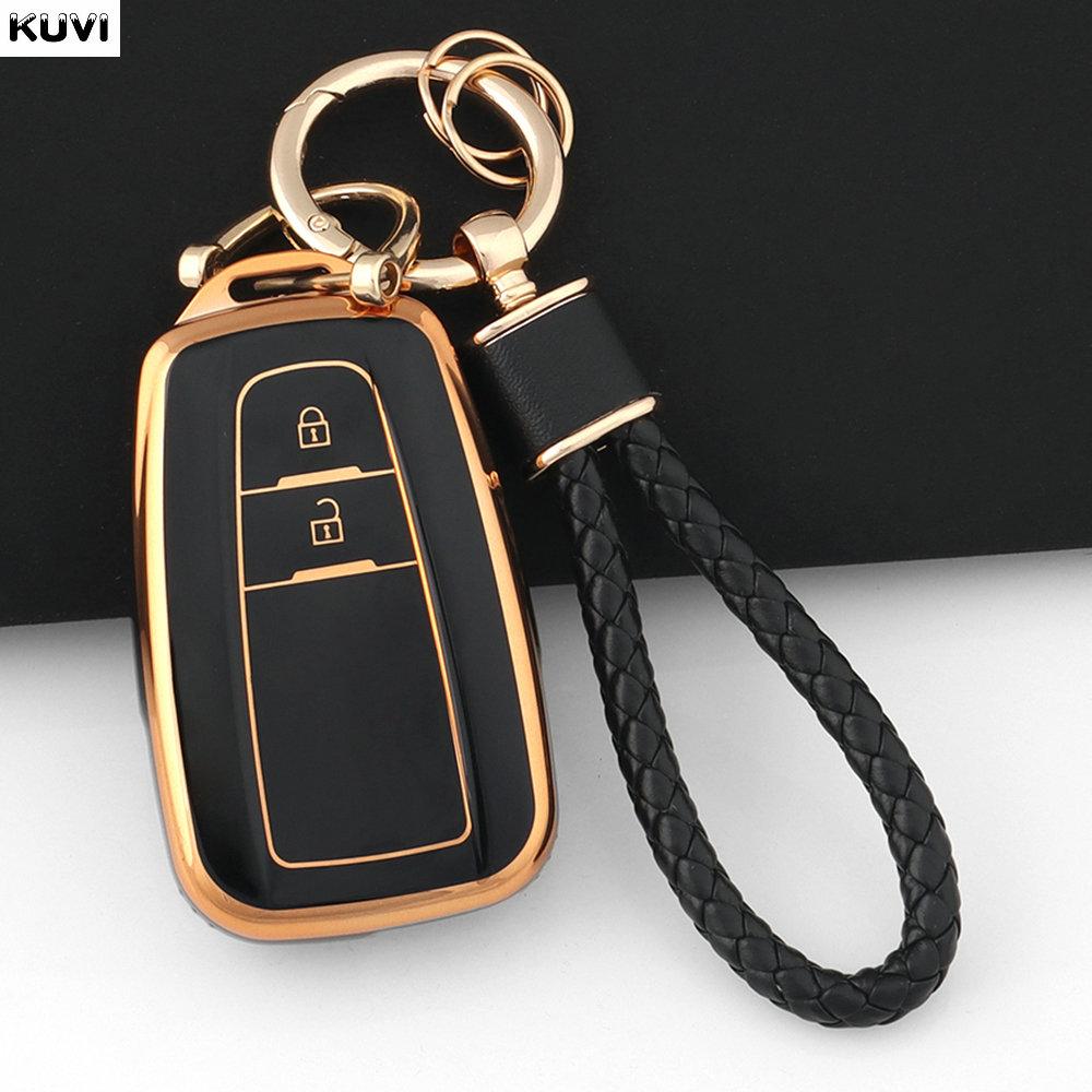 2 3 Button Tpu Car Key Case Cover Shell For Toyota Prius Camry Corolla Chr C-Hr Rav4 Land Cruiser Prado Fob Keychain Accessories