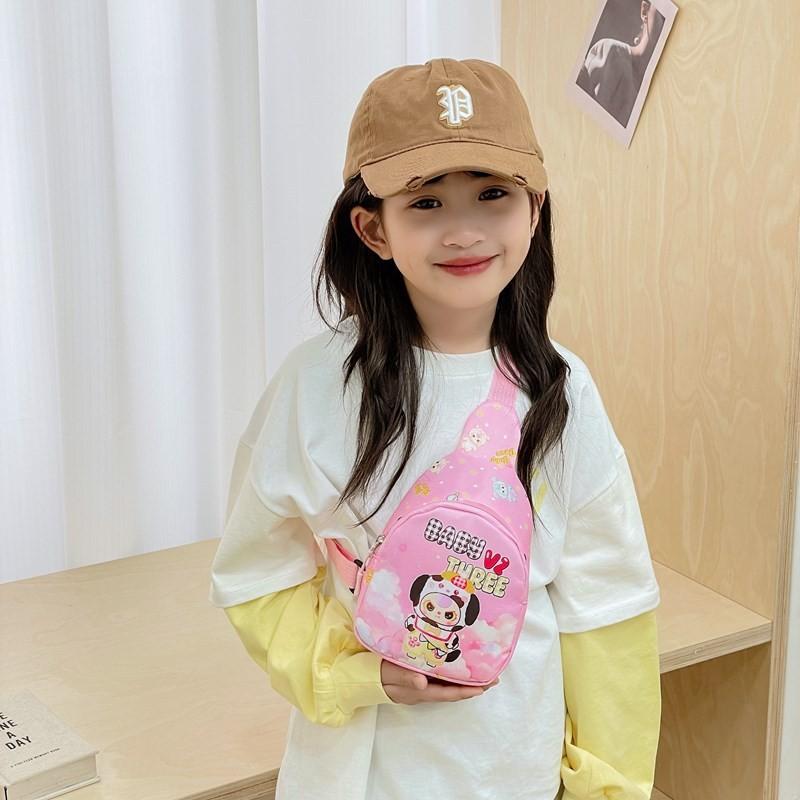 Baby Printed Three Children Shoulder Bag Outdoor Cartoon Crossbody Bag Chest